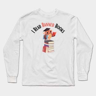 I Read Banned Books Owl Long Sleeve T-Shirt